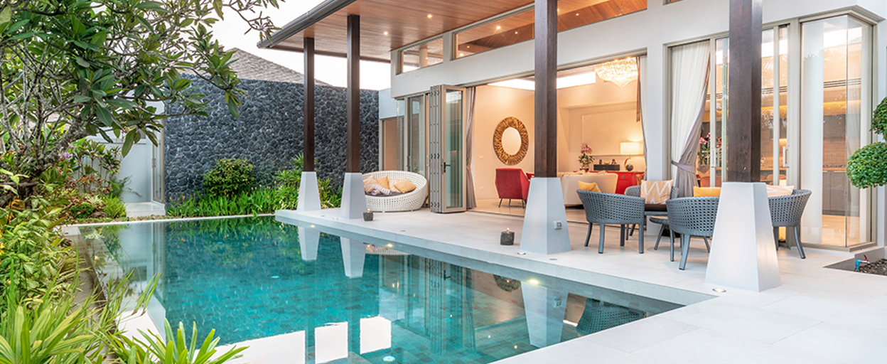 Backyard area with pool