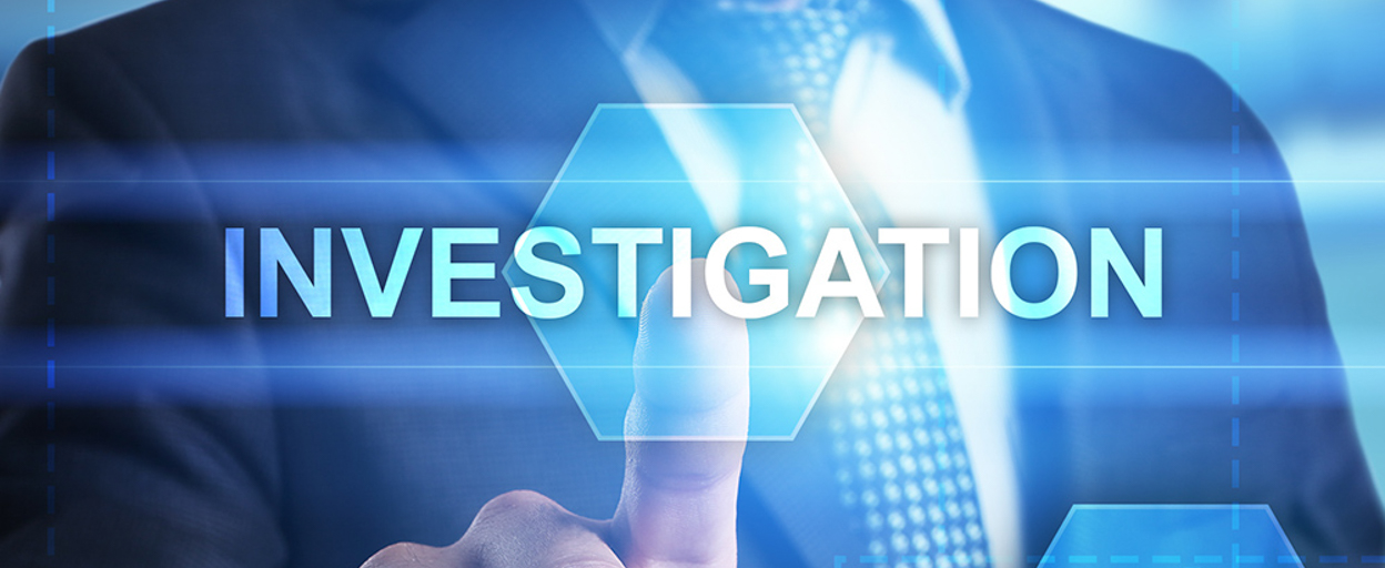 Man pressing screen Investigation