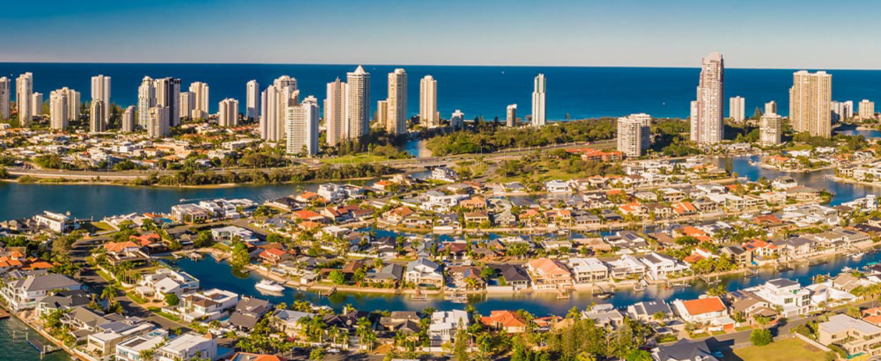 Surfers Paradise aerial shot