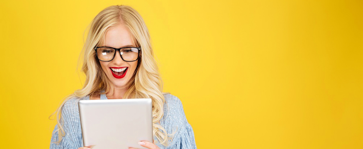 Property manager with tablet|