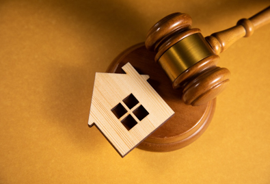Model house with gavel