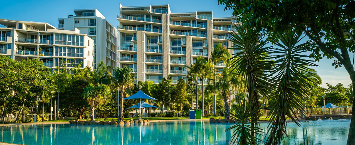 Units overlooking Mackay lagoon